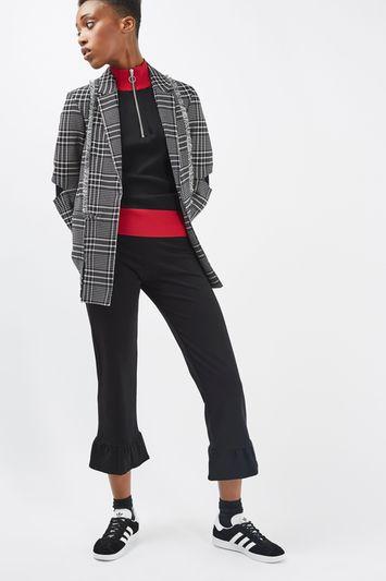 Topshop Ruffle Hem Ponte Pants