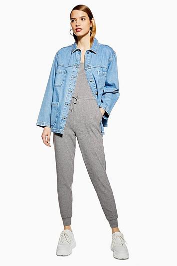 Topshop Ribbed Lounge Jumpsuit