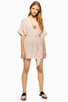 Topshop Soft Stripe Belt Dress