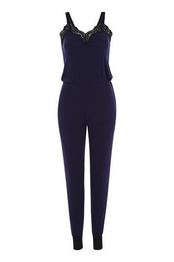 Topshop Lace Trim Pyjama Jumpsuit