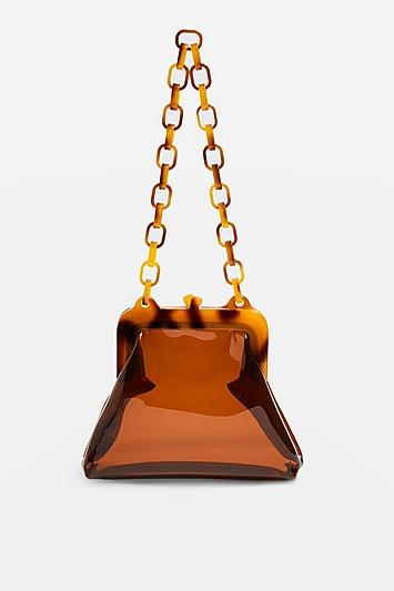 Topshop Tint Tortoiseshell Clip Frame Bag