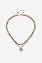 Topshop *coin And Chain Multirow Necklace