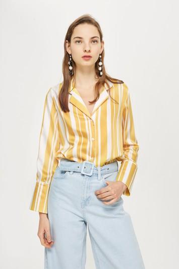 Topshop Stripe Pyjama Style Shirt