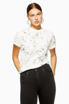 Topshop Foil Splat Roll T-shirt