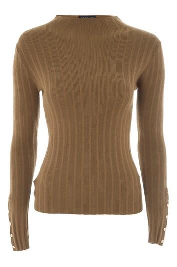Topshop Knitted Funnel Neck Sweater
