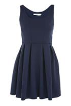 Topshop *textured Skater Dress By Oh My Love