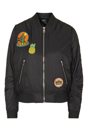 Topshop Petite Badged Ma1 Bomber