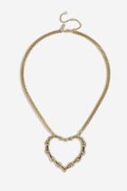 Topshop *bamboo Heart Necklace