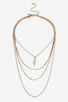 Topshop *snake Mixed Chain Multirow Necklace