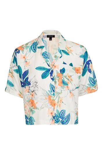 Topshop Tropical Print Pyjama Shirt