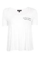 Topshop Rio Embroidered Swing T-shirt