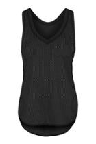 Topshop All-over Mesh V-neck Tank By Ivy Park