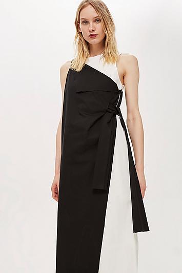 Topshop *colour Block Poplin Dress By Boutique