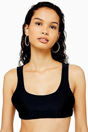 Topshop *ruched Bikini Top By We Are We Wear