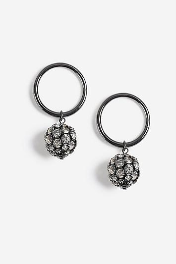 Topshop Crystal Ball Doorknocker Earrings