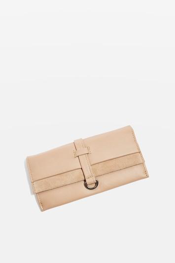 Topshop Dani Leather Double Flap Purse