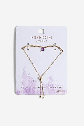 Topshop *healing Amethyst Stone Bracelet