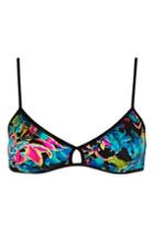 Topshop Tropical Leopard Bikini Top