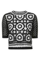Topshop Monochromatic Crochet Tee