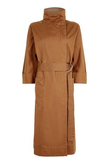 Topshop '80s Funnel Neck Trench Coat