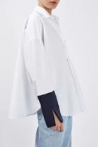 Topshop Contrast Oversized Shirt By Boutique