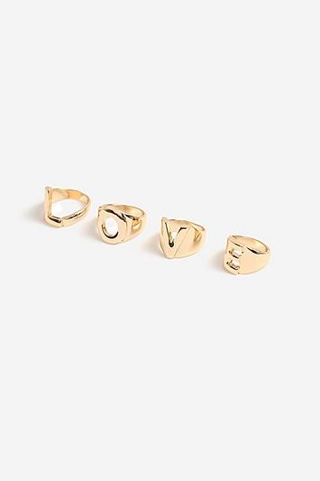 Topshop *love Ring Multipack