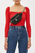Topshop Black Quilted Panther Bum Bag