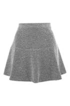 Topshop Salt And Pepper Peplum Hem Mini Skirt
