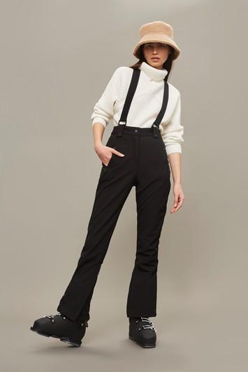 Topshop Sno Black Straight Leg Ski Pants