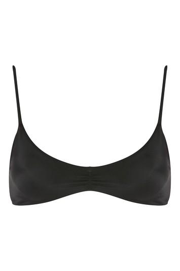 Topshop Ruche Front Crop Bikini Top
