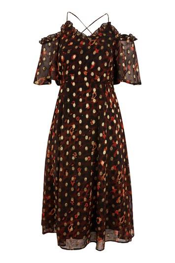 Topshop Leopard Spot Midi Dress