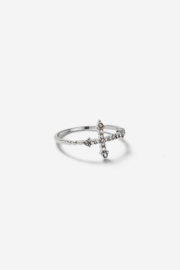 Topshop Engraved Cross Ring