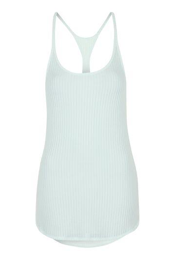 Topshop Sheer Ribbed Vest By Ivy Park