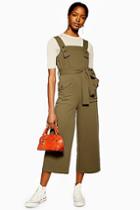 Topshop Tall Pinafore Button Jumpsuit