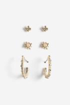 Topshop Rhinestone And Pearl Stud Earrings