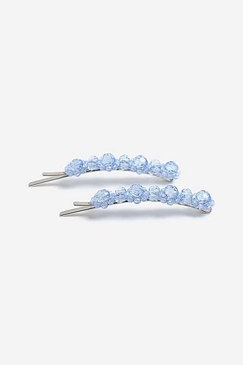 Topshop *facet Bead Hair Slide Clips