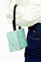 Topshop Grace Turquoise Acrylic Grab Bag