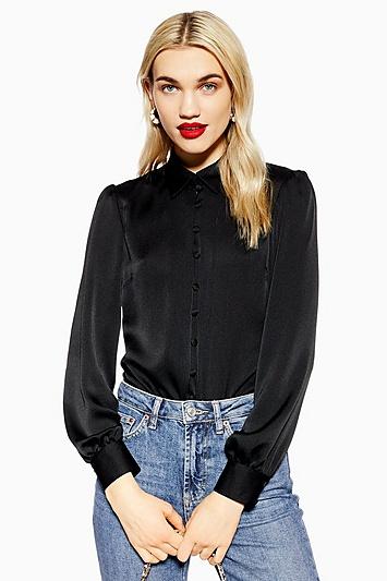 Topshop Rouleau Button Shirt