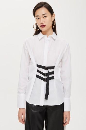 Topshop Strap Detail Shirt