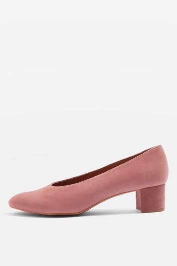 Topshop Jury Mid Heel V-cut Court Shoes