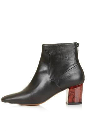 Topshop Mistic Leather Ankle Boots