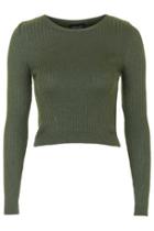 Topshop Wool Mix Cropped Jumper