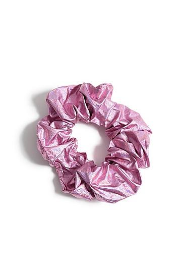 Topshop *pink Foil Hair Srunchie