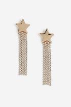 Topshop *gold Star And Cup Chain Drop Earrings