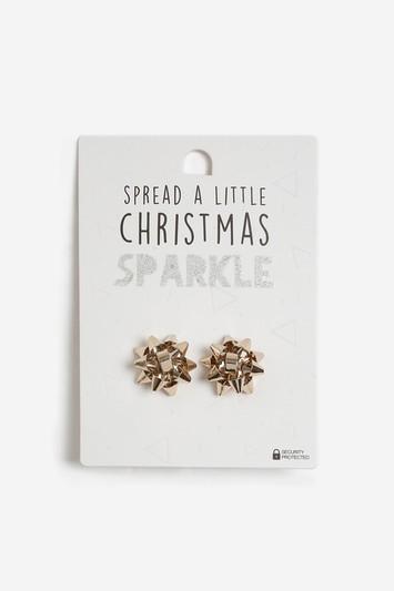 Topshop Christmas Bow Stud Earring