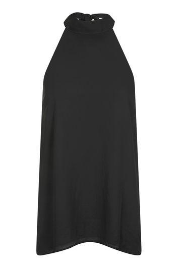Topshop Elastic Neck Tie Halter Top