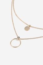 Topshop Freedom Finer Circle Necklace