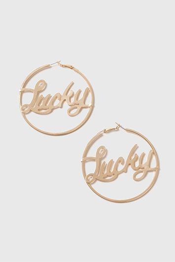 Topshop Lucky' Oversized Hoop Earrings