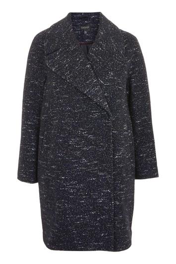 Topshop Boucle Fleck Cocoon Coat