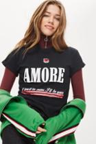 Topshop Embroidered 'amore' T-shirt